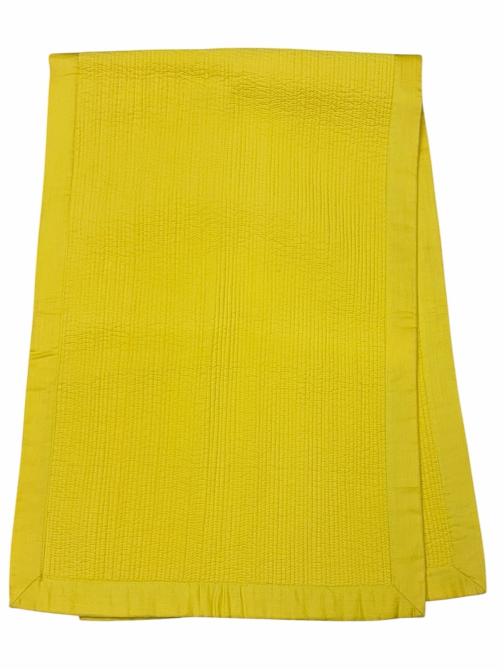 Maxinette Heritage Bright Yellow Quilted Table Runner Cotton Rayon